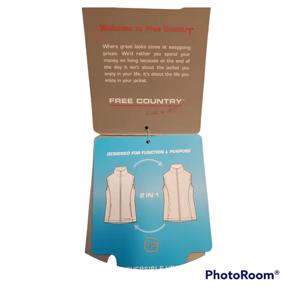 Women large red Free Country reversible vest - Picture 7 of 8